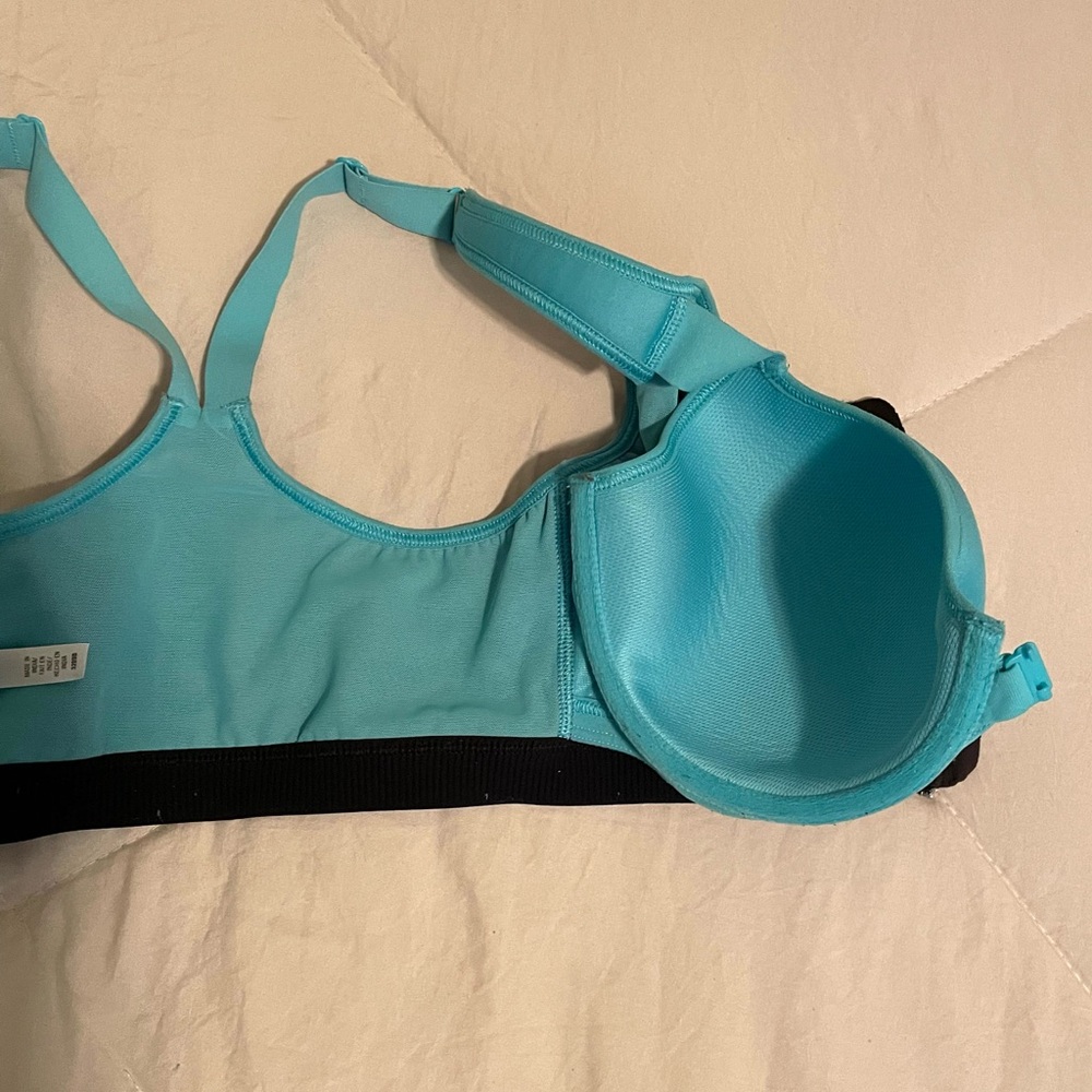 Victoria's Secret Purple and Teal Front-Zip Sports Bra - Picture 7 of 9